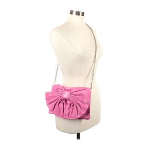 RED Valentino Signature Bow Pink Lambskin Leather
